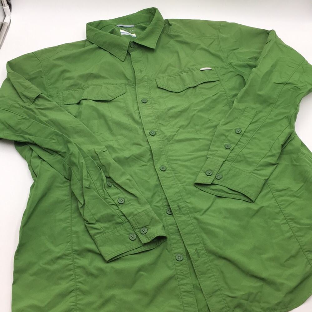 Columbia Mens Green sun protection hiking shirt XL